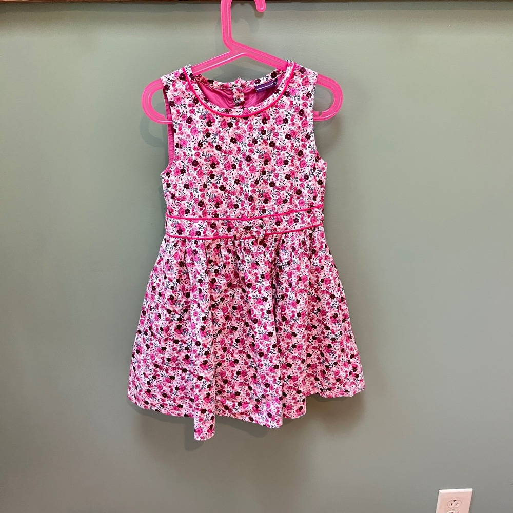 Sergent Major Girls Floral Print Dress Sleeveless‎ Pink Accent Size 3Y